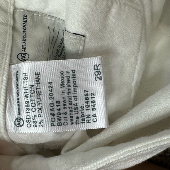 AG Adriano Goldshmeid White The Leggings Ankle Super Skinny Jeans - Picture 3 of 3